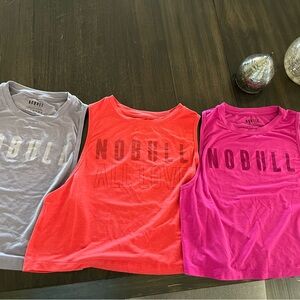 NOBULL Sleeveless Tops in Gray, Red, and Pink